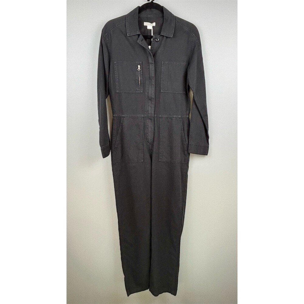 Outerknown Coverall Jumpsuit Womens Size XS Black Utility Zip Front - Picture 4 of 12